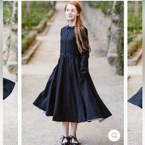 SON de FLOR CLASSIC LINEN DRESS XS